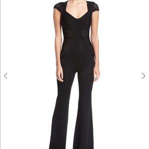 Herve Leger black jumpsuit